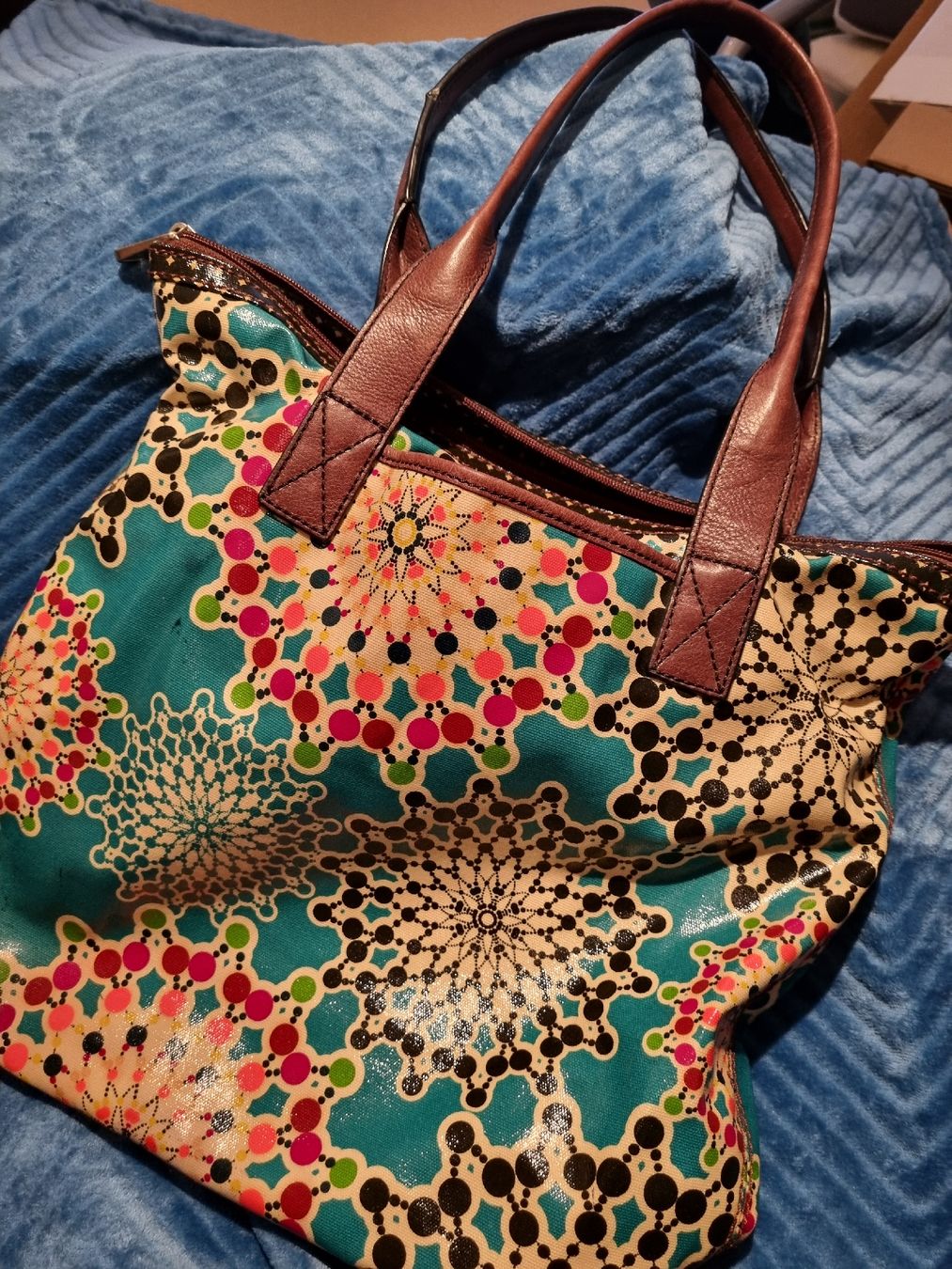 Fossil Borse da donna: Fossil Tasche bunt gemustert Leder Henkeltasche  – Nuovo (secondo la descrizione) da Aesch BL venduto da mutti04 1
