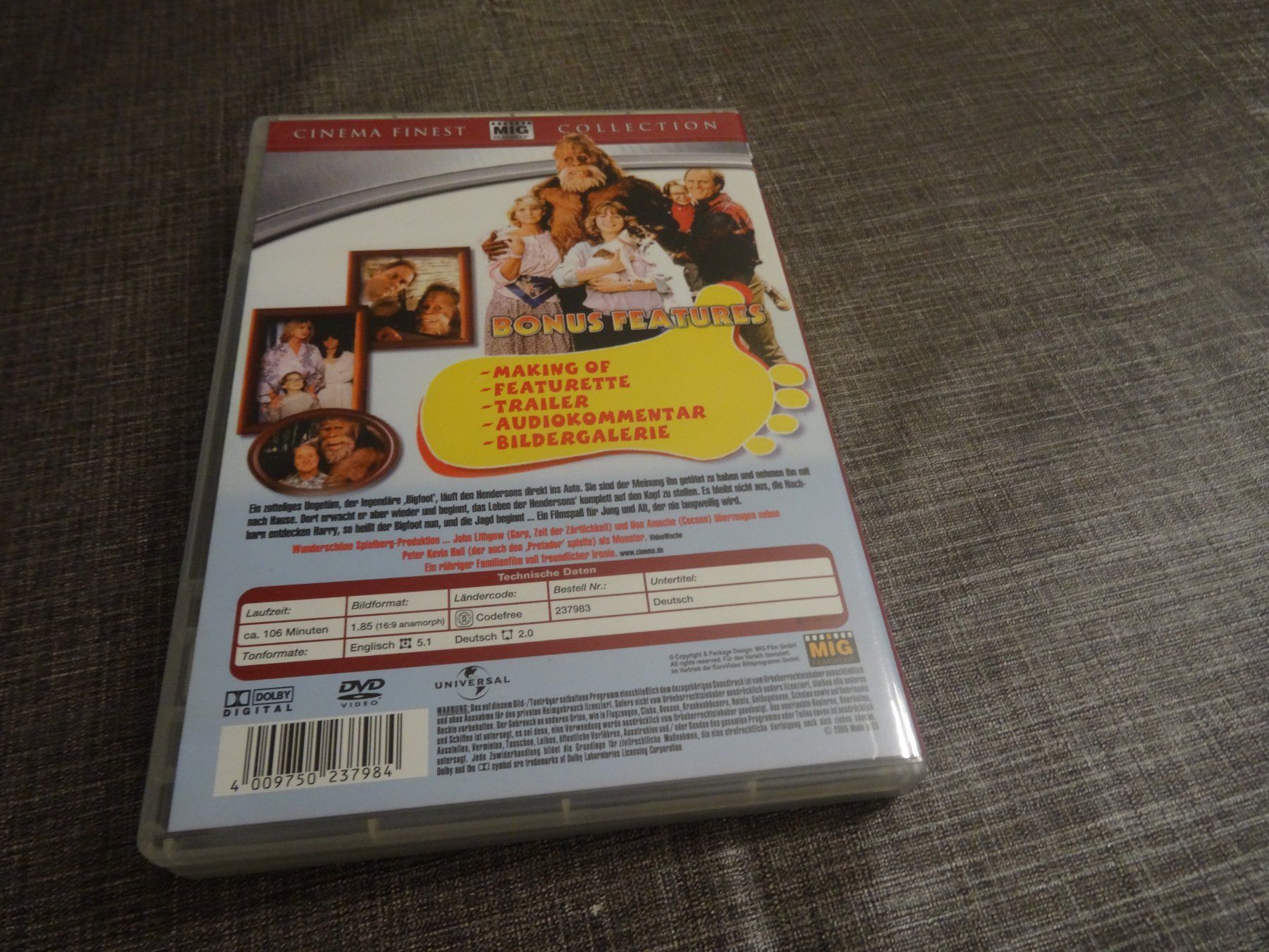 Tutti i DVDs: DVD Bigfoot und die Hendersons – Usato da Olten venduto da Disc-Verkauf 2