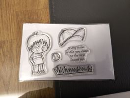 Motivstempel "Playball" Set, neuwertig, ideal für Karten