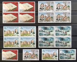 1975 Insel Mann -GB - Weihnacht Vierblöcke Satz + Einzel -**