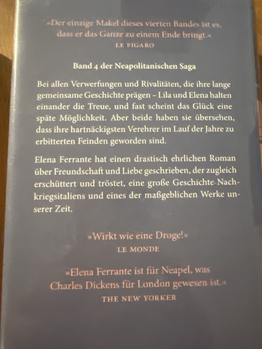 Libri: Elena Ferrante Neapolitanische Saga 4 Bucher – Nuovo e nell'imballaggio originale da Uznach venduto da Apuutze 4