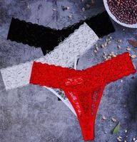 3 x String-Tanga-Unterwäsche-Spitzen- Grösse M