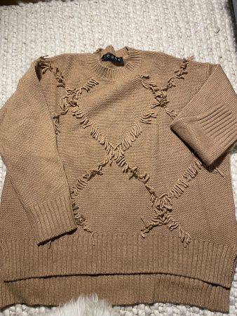 ICONA Strickpullover mit Fransen, Grösse M, neu