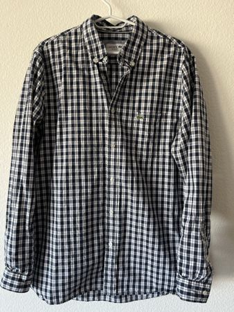 Lacoste Men’s Checkered Shirt Regular Fit Size M  