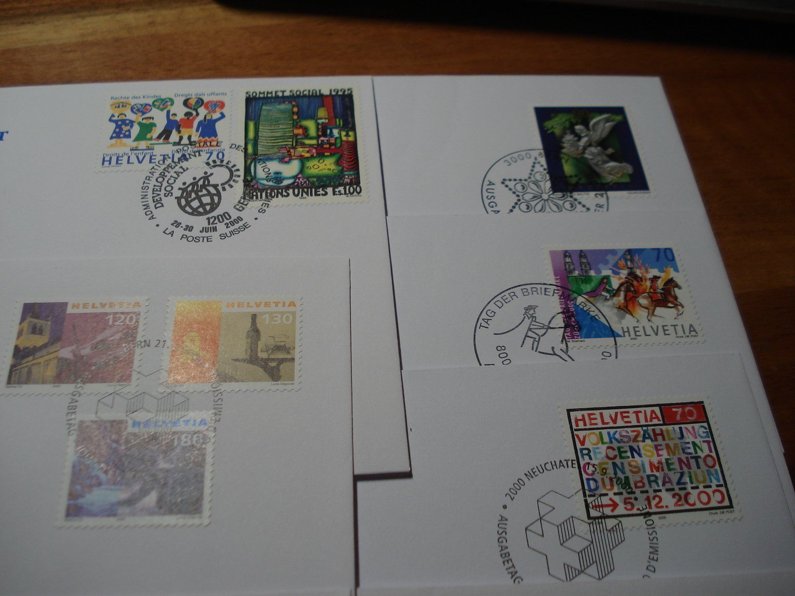 Alle Briefmarken: Moderne FDC Schweiz 2000, 12 Belege – Gebraucht aus Niederwil AG von morostahu
