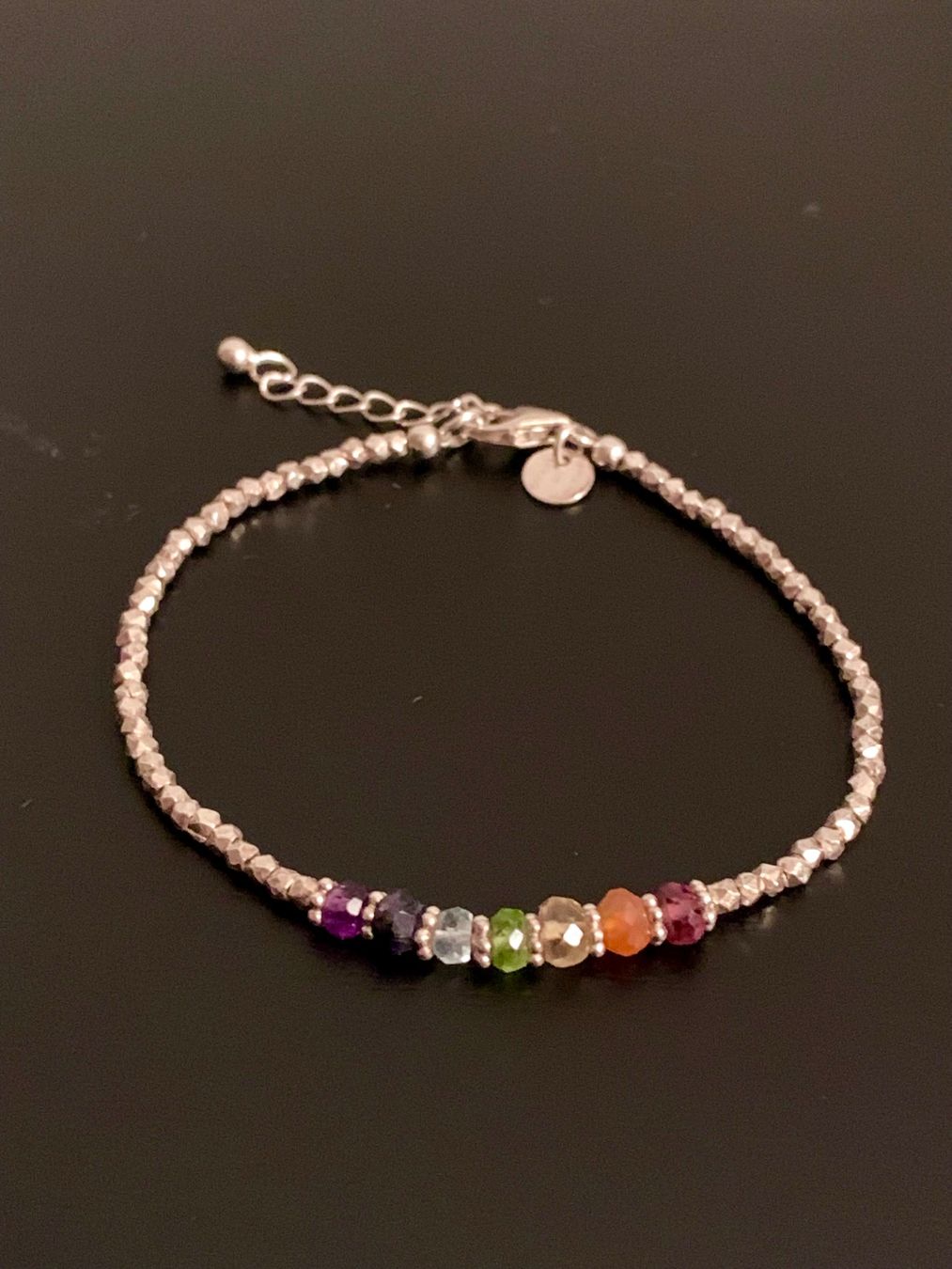 Bracciali & Braccialetti: 925 Silber 7 Chakra Armband ARGENTO FURIOSO 17-19.5 cm lang – Nuovo (secondo la descrizione) da Emmenbrücke venduto da little.treasures 1
