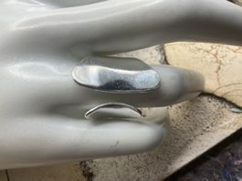 Silberring, raffiniertes Design, verstellbar
