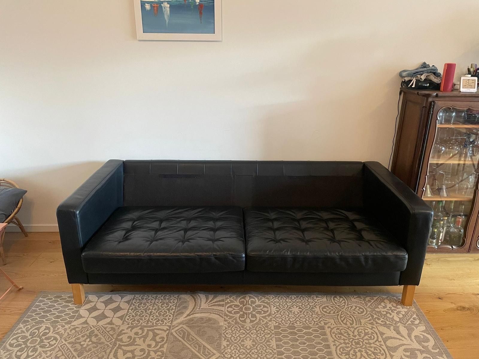 Pfister Divani: Canapé noir en cuir – Usato da Châtelaine venduto da lor_dkr6 1