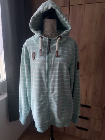 gestreifte Sweatjacke, Grösse XXL