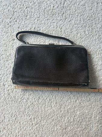 Damen Tasche Leder dunkelbraun vintage