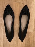 Elegante, schwarze Ballerinas von Unisa, Grösse 42