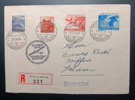 LIECHTENSTEIN SEGELFLUGPOST, R - BRIEF NACH SCHAAN 1946