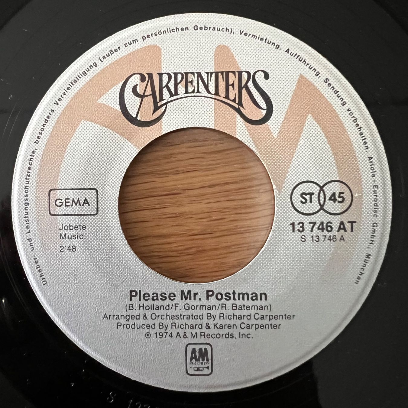 Dischi in vinile: Carpenters - Please Mr. Postman / 1. D-Press. 1974 – Usato da Gais venduto da soundcave57 2