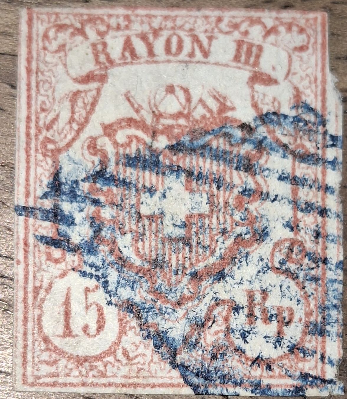 Tutti i francobolli: Rayon Nr. 20 Typ 9 Blaue Raute – Usato da Balgach venduto da SIMEON27