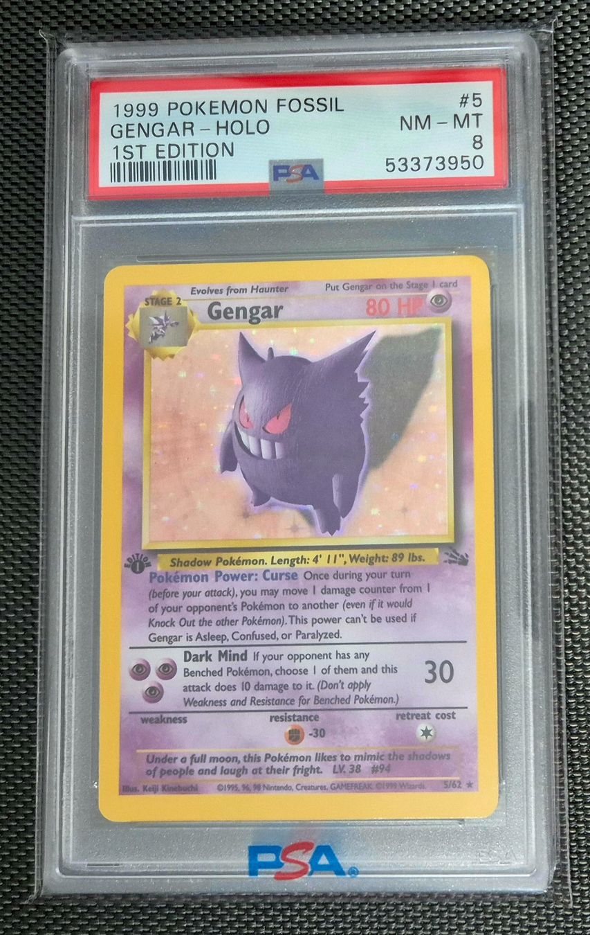 Giochi: Pokemon - Gengar PSA 8 Holo first Edition – Nuovo (secondo la descrizione) da Urdorf venduto da amarzehic