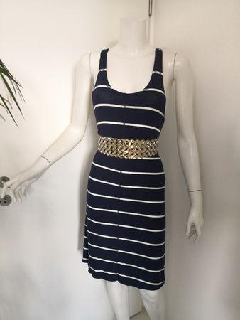 🤩MANGO STRETCH-KLEID BLAU-WEISS GESTREIFT