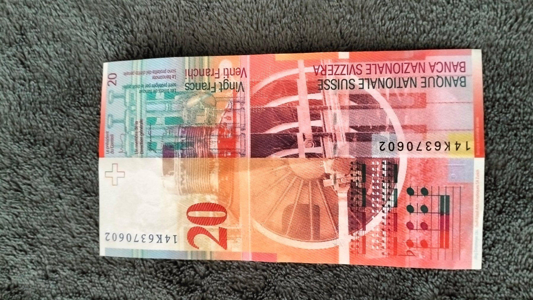 Banknoten: Schweizer Fr. 20.- Banknote – Gebraucht aus Neuendorf von Winter02 1