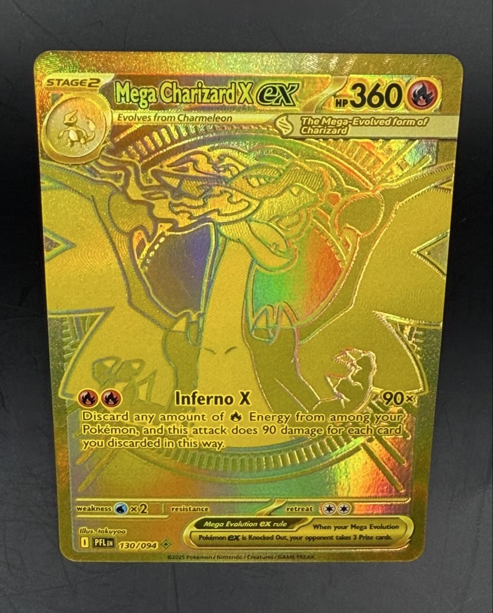 Pokémon Carte collezionabili: Mega Charizard X ex - PFL #130 (Gold) – Nuovo (secondo la descrizione) da Genève venduto da Resko