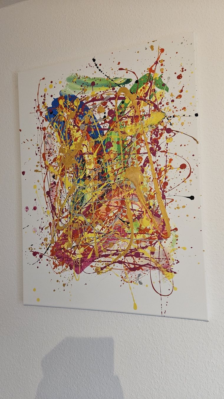 Dipinti: Peinture abstraite multicolor multicolore signée  – Nuovo (secondo la descrizione) da Le Locle venduto da fab_c9hh 1