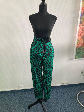 Liu Jo, Hose, Leopardenprint, schwarz/grün, Gr. 32/34