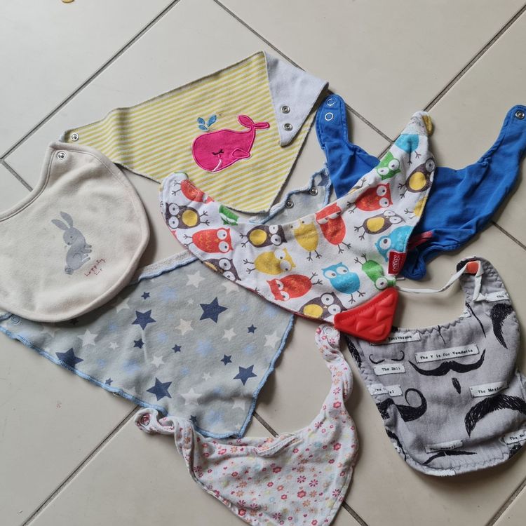 Süße Baby-Lätzchen Im 2er Pack - Extra Lang & Saugstark Aus Baumwolle