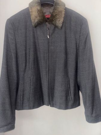 Winter Jacke von Taifun, Grau mit Pelzkragen, Gr.42