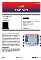 Ticket FCB - FC Barcelona in der vordersten Reihe Kat. C
