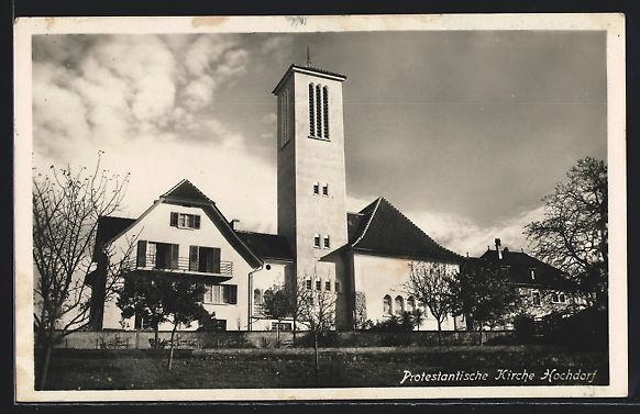 Ansichtskarten: AK Hochdorf, Protestantische Kirche – Gebraucht aus Berlin von bartko-reher