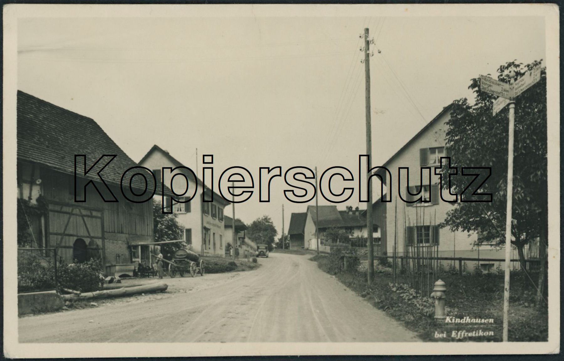 Cartoline postali: ZH Kindhausen - Volketswil – Usato da Schindellegi venduto da leecollect