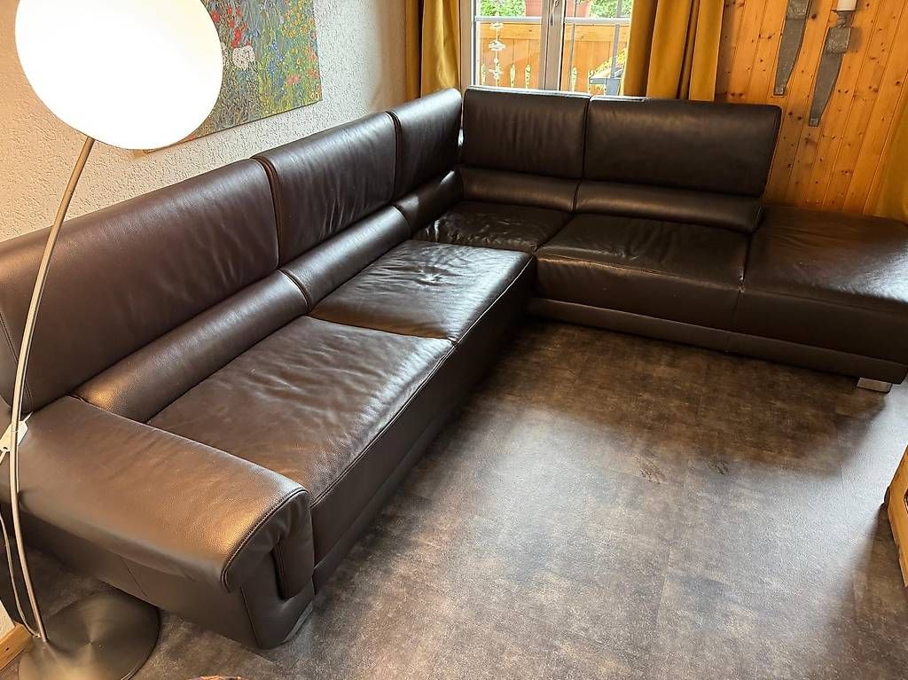 Sofas: Sofa Echtleder Espressobraun – Gebraucht aus Rüegsauschachen von flo.93 3