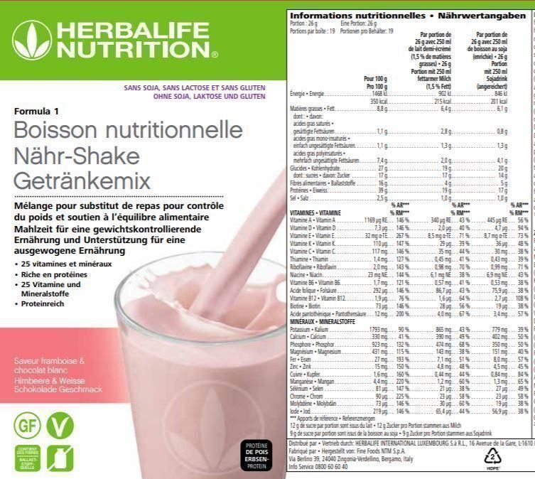 Herbalife Cibi & Specialità: 3 x Protein Shakes Formula-1 Herbalife – Nuovo e nell'imballaggio originale da Wädenswil venduto da sos_6vlx 1