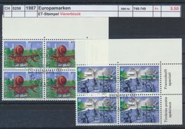 1987 "Europamarken", Viererblock, ET - Stempel