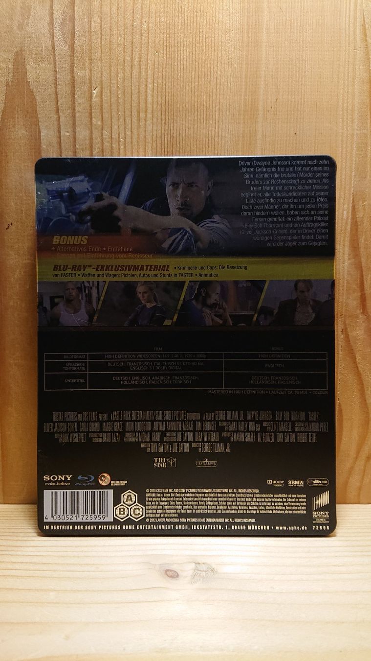 Alle DVDs: FASTER Blu-Ray Steelbook mit Dwayne Johnson – Gebraucht aus Wilderswil von Exebub 1