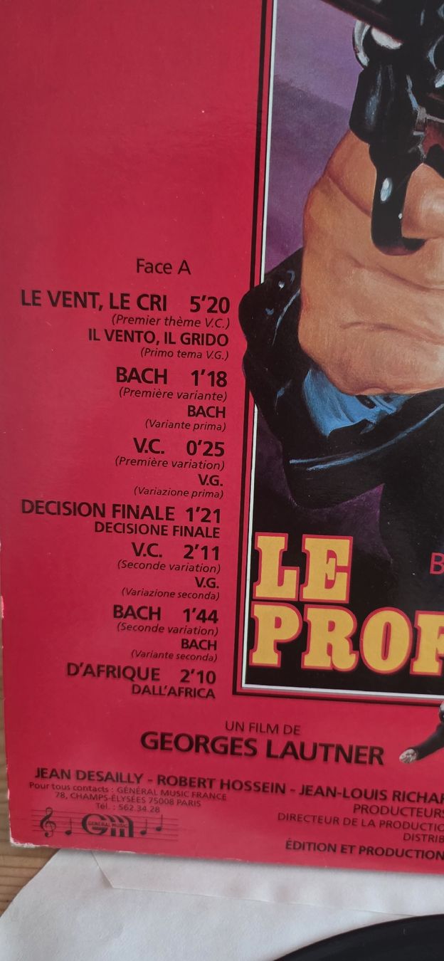 Dischi in vinile: Ennio Morricone Le Professionnel 1981 Vg,Vg – Usato da Yvonand venduto da RF-VINYL 5
