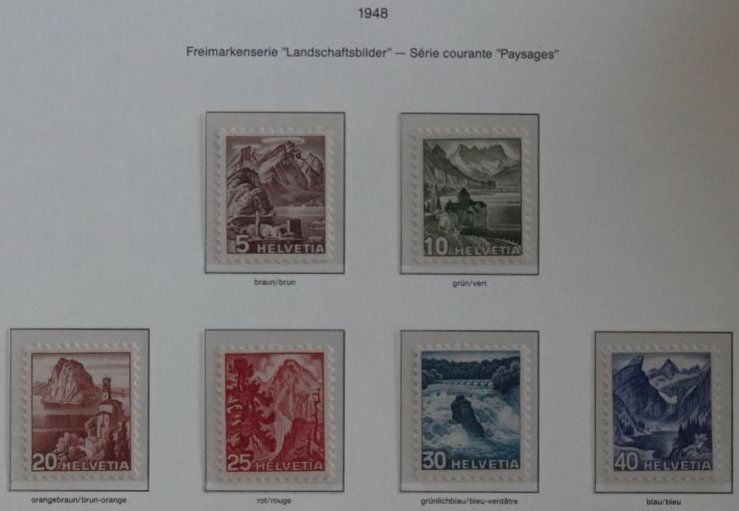 Tutti i francobolli: 3978) 285-90, Landschaftsbilder postfrisch Kt. 60.- – Nuovo (secondo la descrizione) da Baden venduto da Eggi