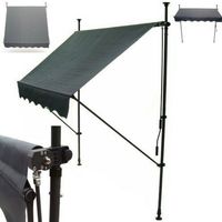 56015 - 400cm Markise anthrazit Balkonmarkise Sonnenmarkise