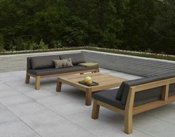 Gartensitzgruppe Sofa Outdoor Lounge Teak Outdoorsitzgruppe