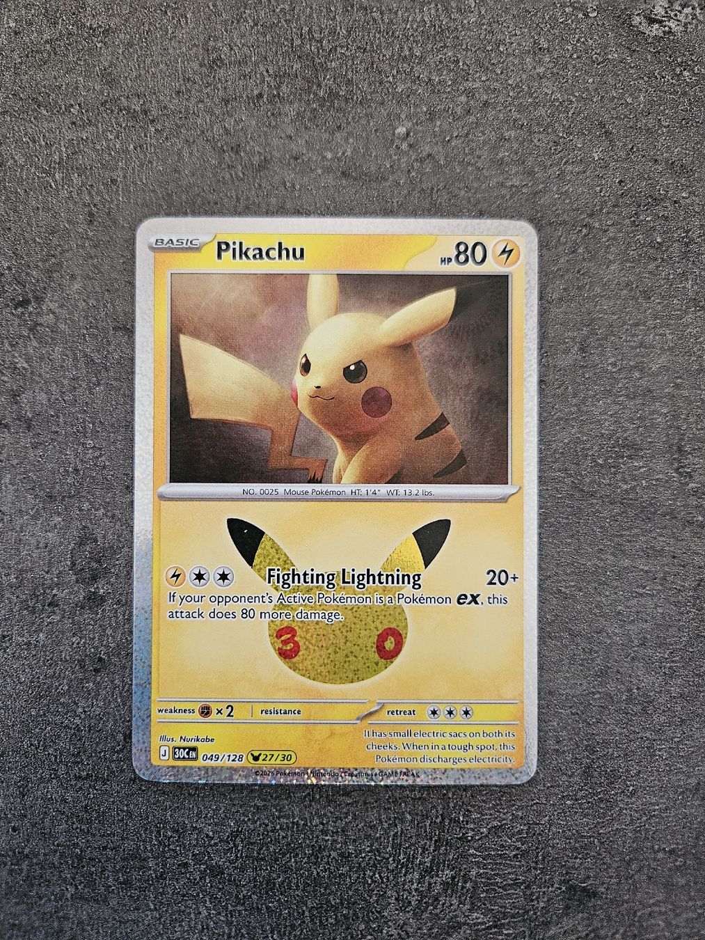 Pokémon Carte collezionabili: Pickachu 30C EN 049/128 30th Celebration – Nuovo (secondo la descrizione) da Aarau venduto da san_pb85