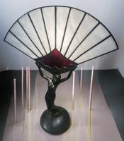 Lustrerie Deknudt Belgien – Vintage Art-Déco Tischlampe 