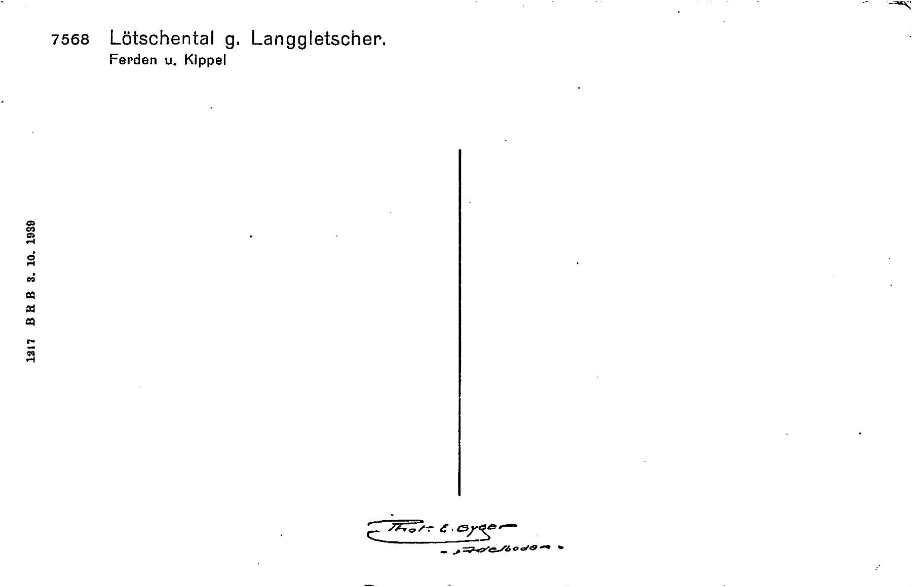 Cartoline postali: Lötschental, E. Gyger – Usato da Ottikon b.Kemptth. venduto da Neptun1974 1