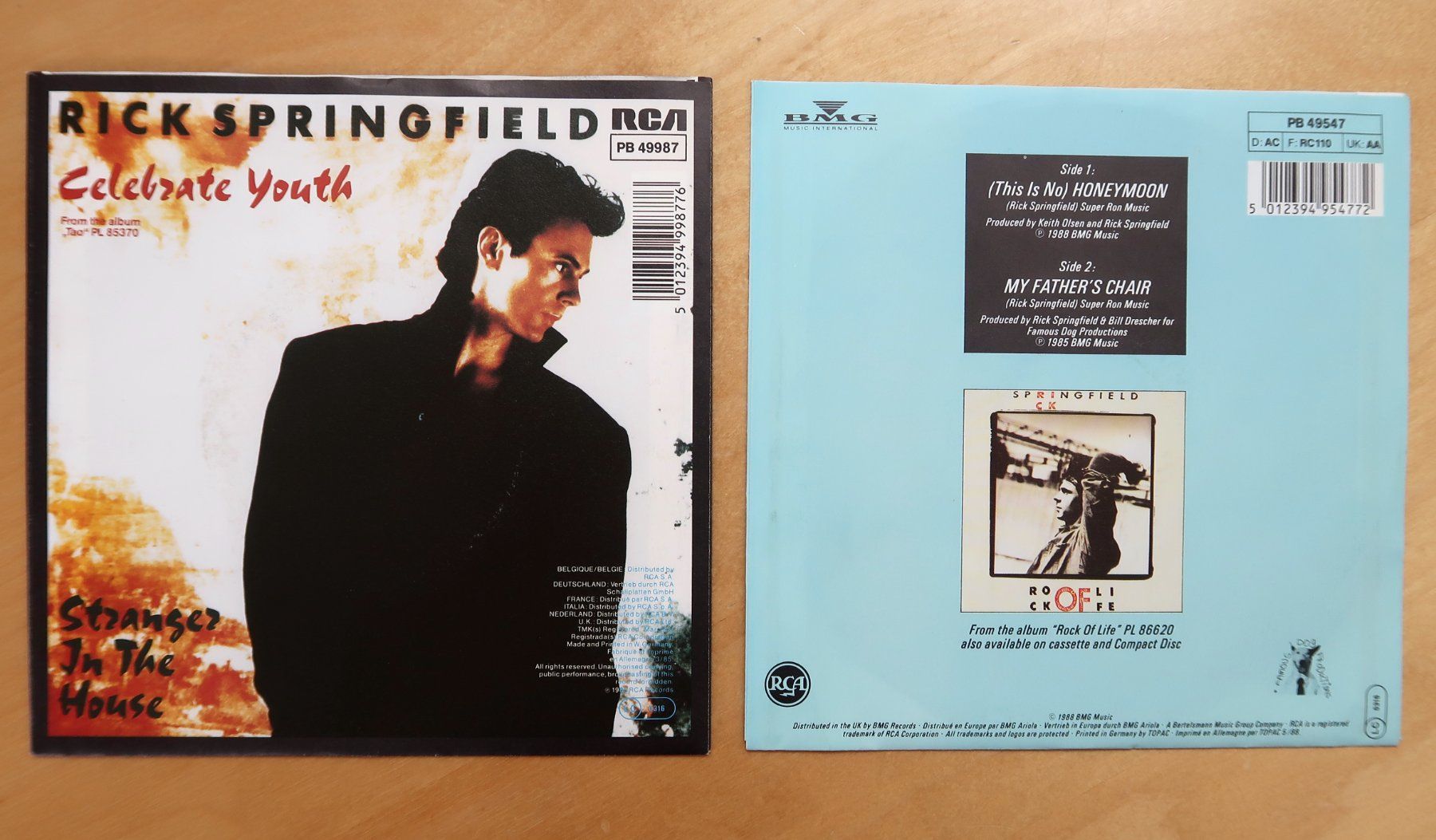 Vinyles: RICK SPRINGFIELD - 2 VINYL SINGLES (NM) – D'occasion à Hedingen par Studers 1