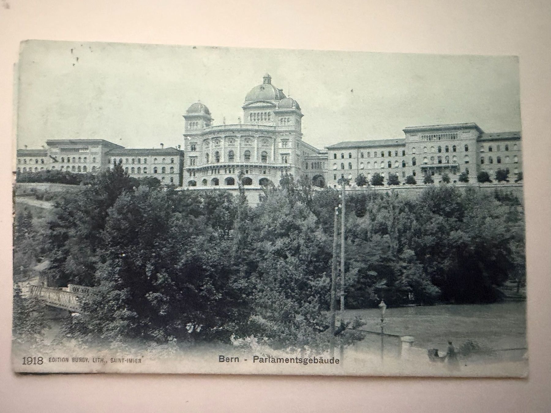 Ansichtskarten: Bern - Bundeshaus 1905  - Ansichtskarte – Gebraucht aus Tegerfelden von siebenmacky