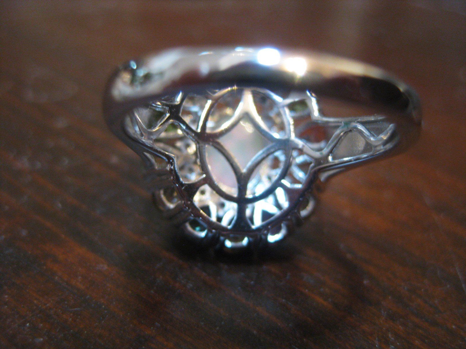 Ringe: ST.S. 925° MILCHOPAL/TURMALINST. RING D.M.18, MP – Neu (gemäss Beschreibung) aus Weiningen ZH von actera 7