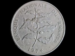 RWANDA 10 FRANCS 1974