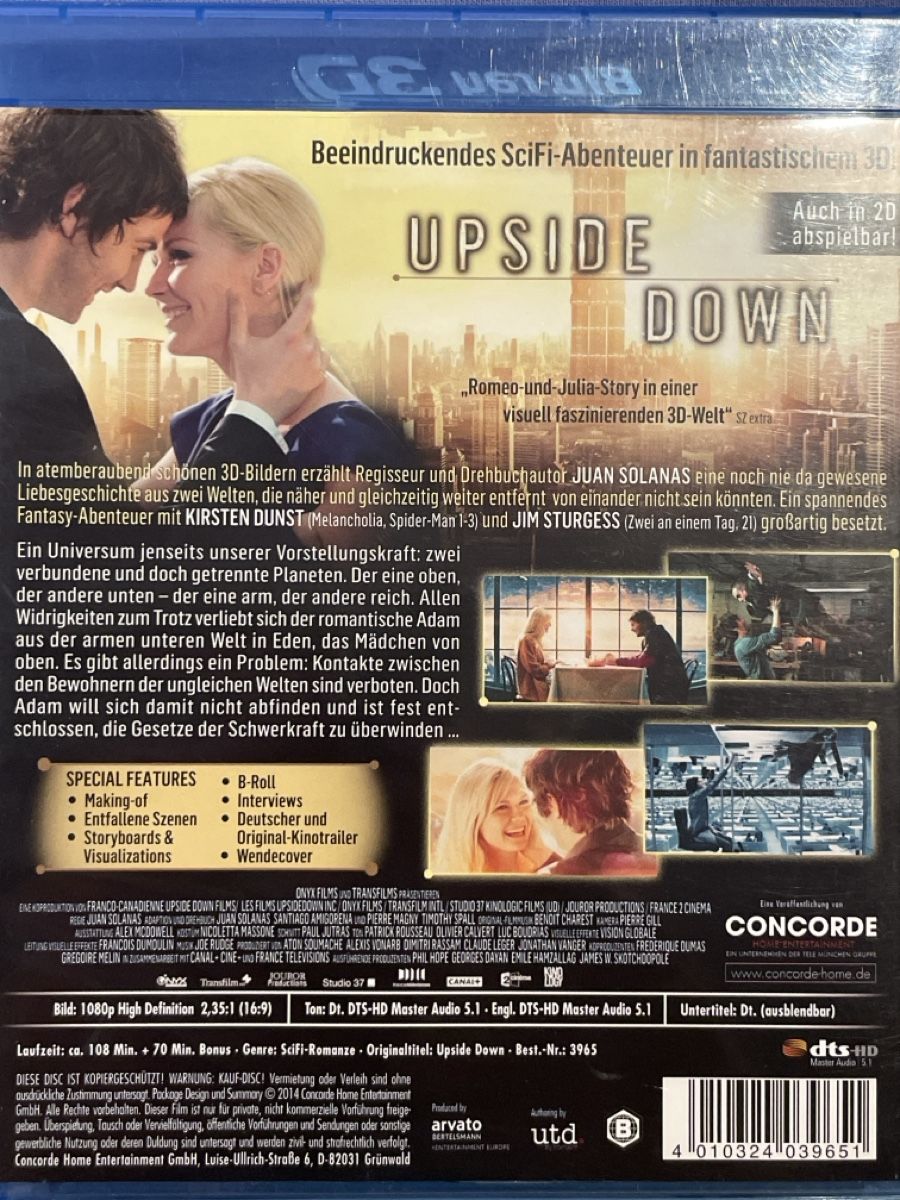 Tutti i DVDs: Upside Down 3D (2012 – Usato da Waldenburg venduto da Gonzo8 1