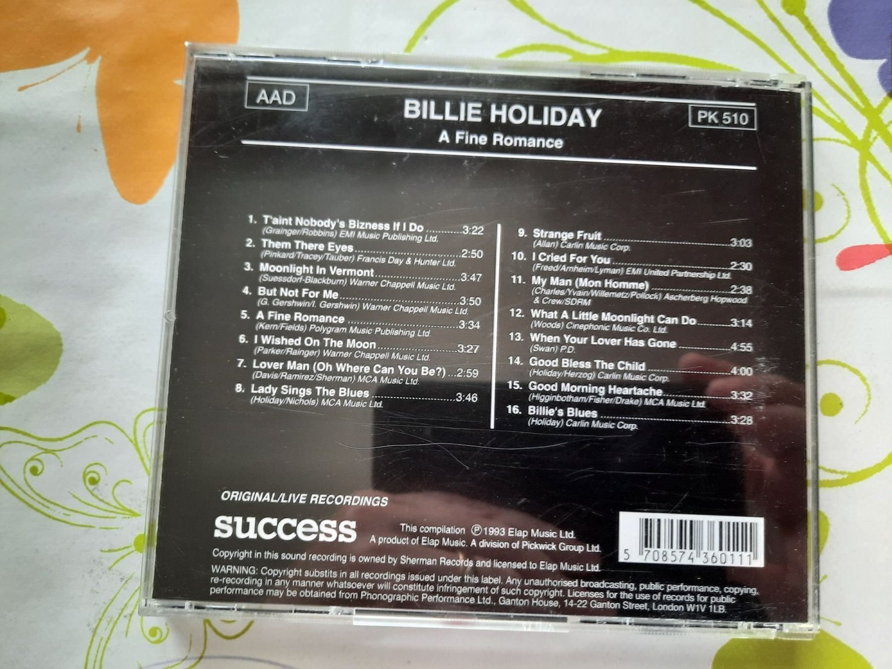 CDs: CD - Billie Holiday - A fine romance – Gebraucht aus Pully von bro_n52j 1