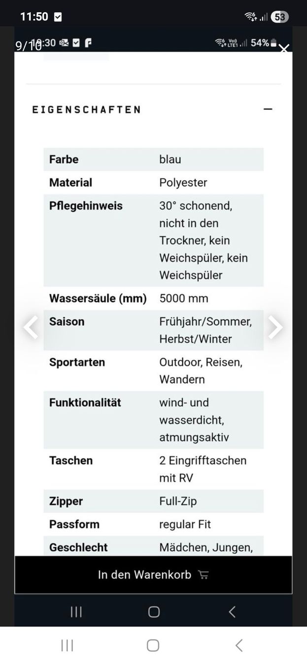Jacken & Mäntel: Regenjacke 46 Nord Gr.164 – Gebraucht aus Samstagern von 79mace21 3