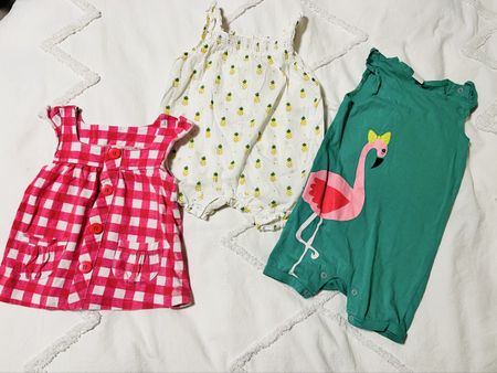 Lot de 3 vêtements d'été pour bébé, taille 62