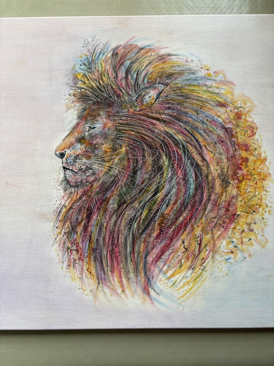 Dipinti: Abstraktes Löwen Gemälde, Unikat 68x68cm – Usato da Baden venduto da AlejandroA 3