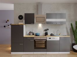 256 Küchenzeile Küchenblock 280cm W/GR - Küche Einbauküche